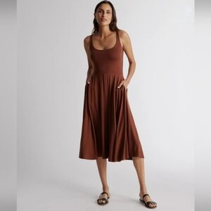 Quince Tencel Jersey Fit and Flare Dress